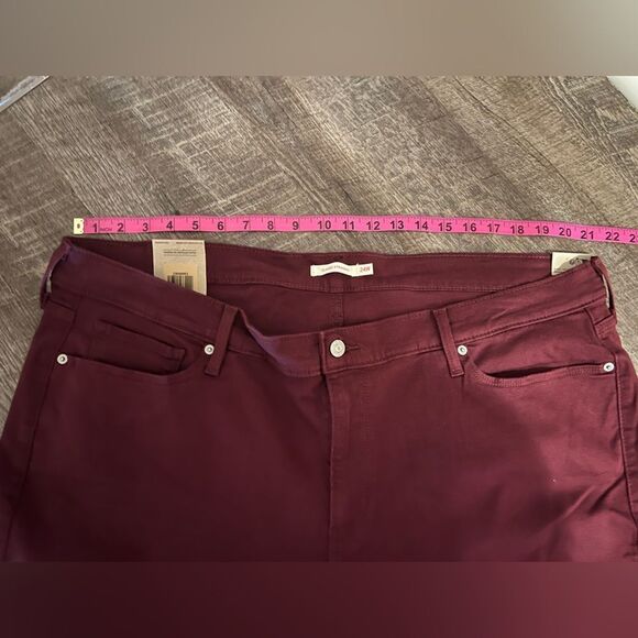 Levi's Plus Classic Straight Jeans Windsor Wine- Size 24W - Picture 8 of 13